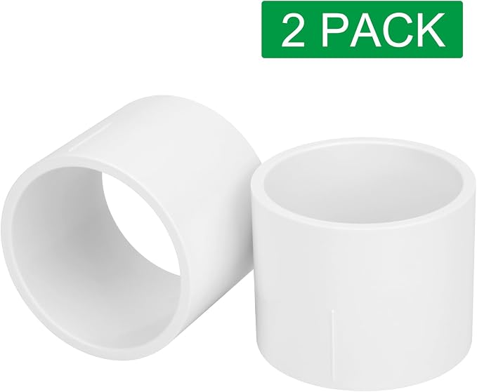 2Pack 3" PVC DWV Repair Coupling Adapter Pipe Fittings SCH40 3Inch PVC Slip - Image 5