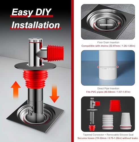 Washing Machine Drain Seal Adapter Anti-Odor & Anti-Overflow Universal Drain - Image 6