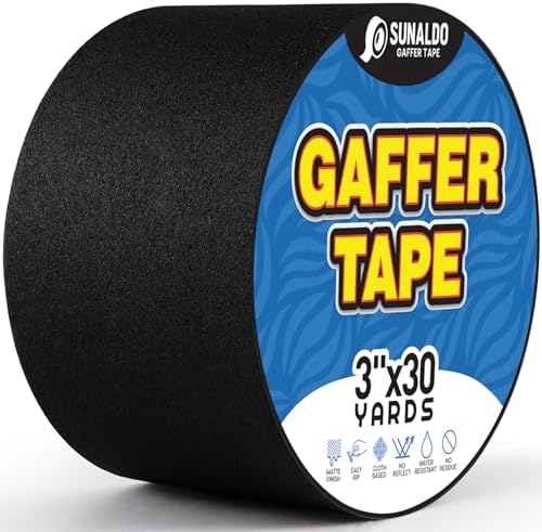 Gaffers Tape Heavy Duty, Easy Rip, No Residue | Black by Unknown