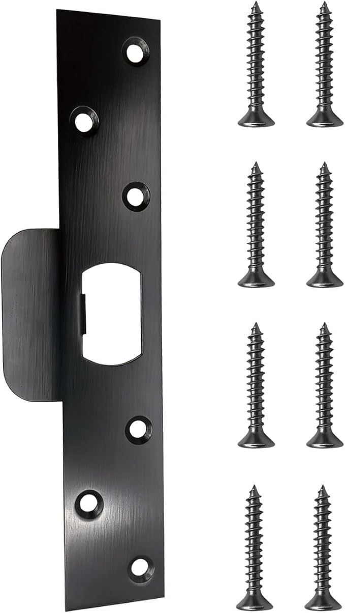 7-Inch Extended Door Strike Plate, Heavy Duty Stainless Steel, by Dewuyanse