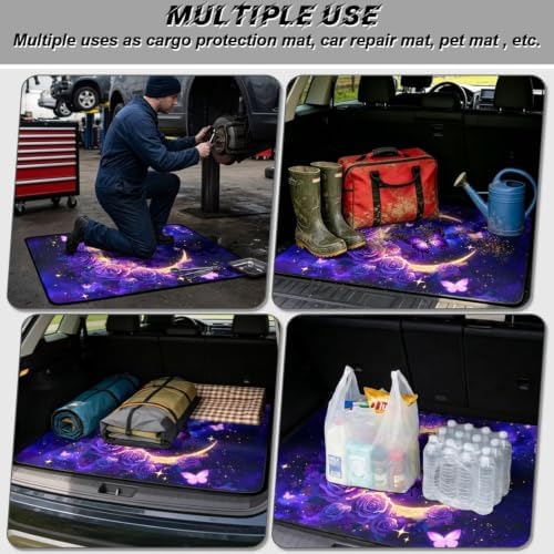 Purple Moon Butterfly Pet Friendly Trunk Mat 29"x39" - Image 3