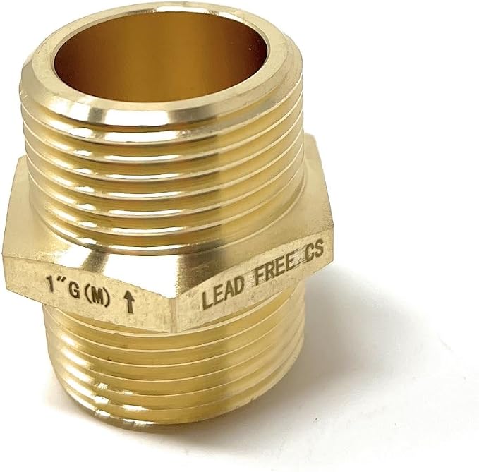 Cascada 1" G Thread Male to 1" NPT Thread Male Pipe Fitting Adapter - Image 2