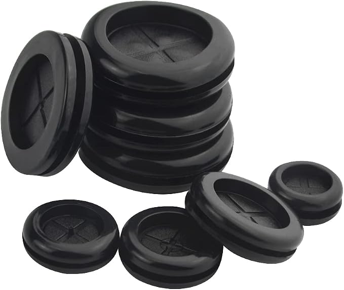 52Pcs 6 Sizes Closed Rubber Grommet Kit Double Sided Electrical Wire Gasket - Image 4