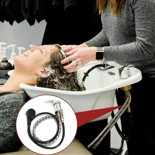Basin Faucet Shower Head Wash Hair Tap Mixing Valve, Brass Salon Shampoo Bowl - Image 3
