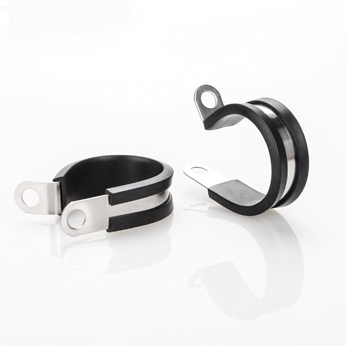LOKMAN 20 Pack 1 Inch Stainless Steel Cable Clamp, Rubber Cushioned Insulated - Image 6