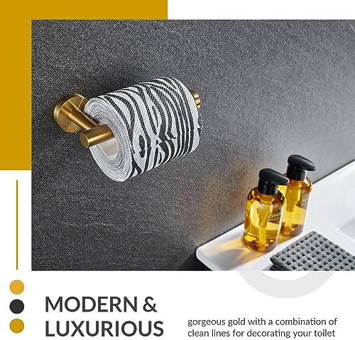 APLusee Toilet Paper Holder, Brushed Dark Gold, 304 Stainless Steel - Image 2