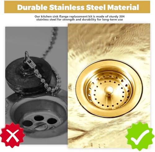 Norme 5 Pcs 3-1/2" Kitchen Sink Drain - Image 6