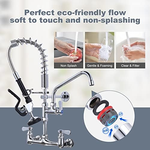 Commercial Kitchen Faucet Wall Mount - Image 5