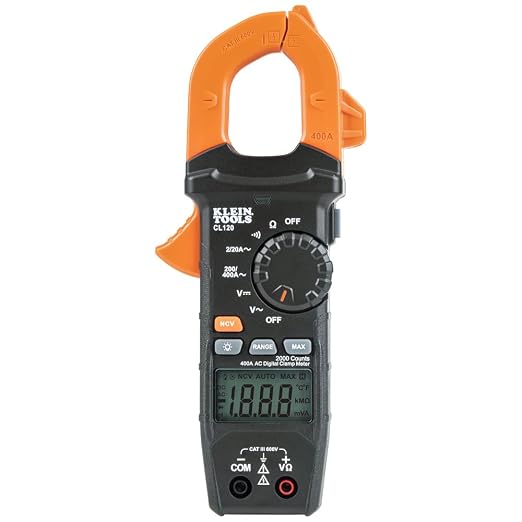Klein Tools CL120 Digital Clamp Meter, Auto-Ranging 400 Amp AC, AC/DC Voltage - Image 13
