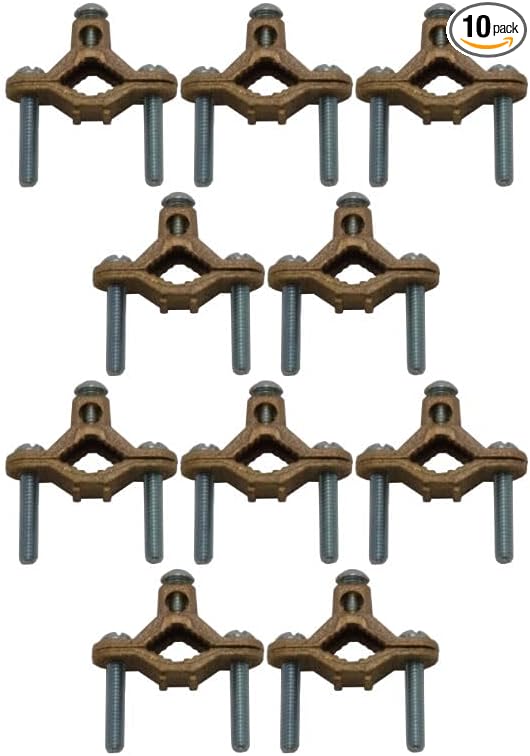 1/2" to 1" Bronze Water Pipe Ground Clamp by Unknown