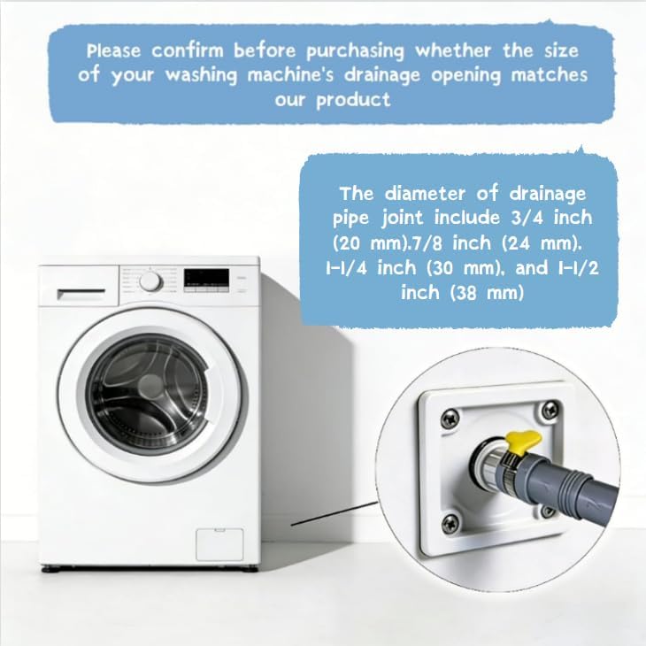 Marekineko-Universal Washing Machine Drain Hose Extension & Portable Washer - Image 3