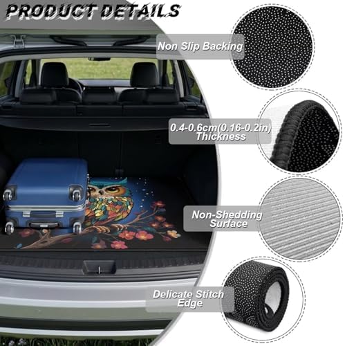 Colorful Owl Universal Moving Trunk Mat 29"x39" – Heavy Duty Waterproof Cargo - Image 6