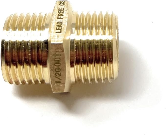 Cascada 1/2" G Thread Male to 1/2" NPT Thread Male Pipe Fitting Adapter - Image 3
