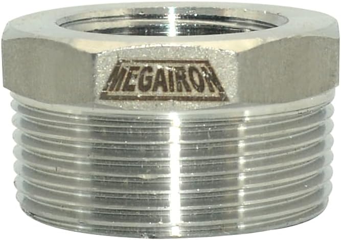 1-1/2" Male NPT to 1" Female NPT Female Reducing/Reducer Bushing Pipe Fitting by Megairon