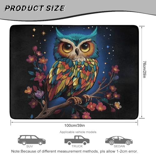 Colorful Owl Universal Moving Trunk Mat 29"x39" – Heavy Duty Waterproof Cargo - Image 7