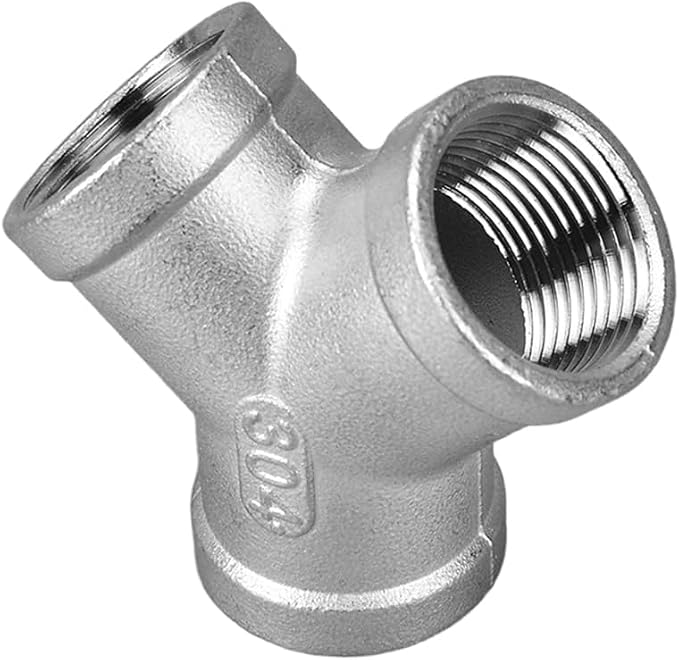 Stainless Steel 304 Tee NPT Female Y Shaped 3 Way Cast Pipe Fitting - Image 4