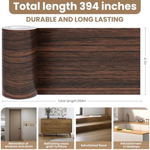 Wood Grain Repair Tape, 4.7 inch X 32ft Self Adhesive Grain Repair Patch - Image 2
