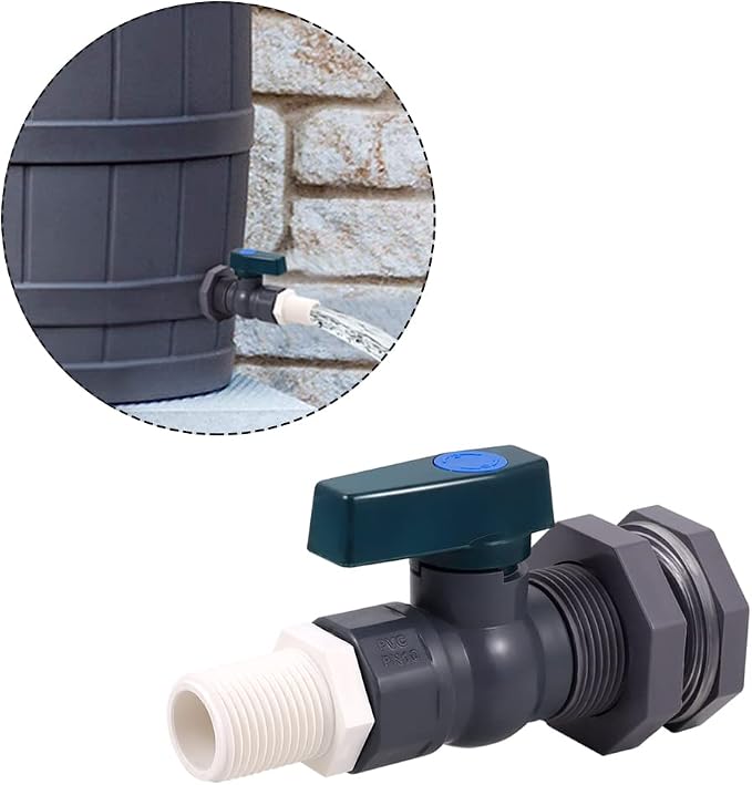 2 Pack PVC Rain Barrel Spigot Kit -3/4" Rain Barrel PVC Garden - Image 9