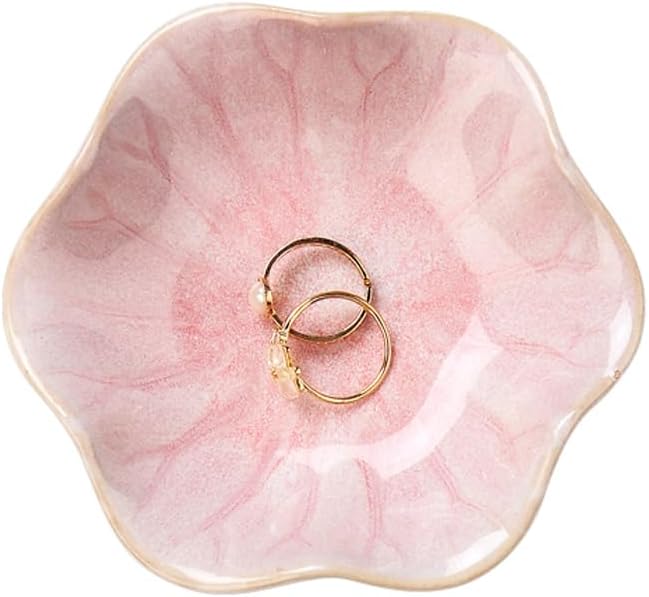 JAMEND CLXP Lotus Leaf Shape Decorative Ring Tray, Small Key Bowl, Ceramic by JAMEND+CLXP