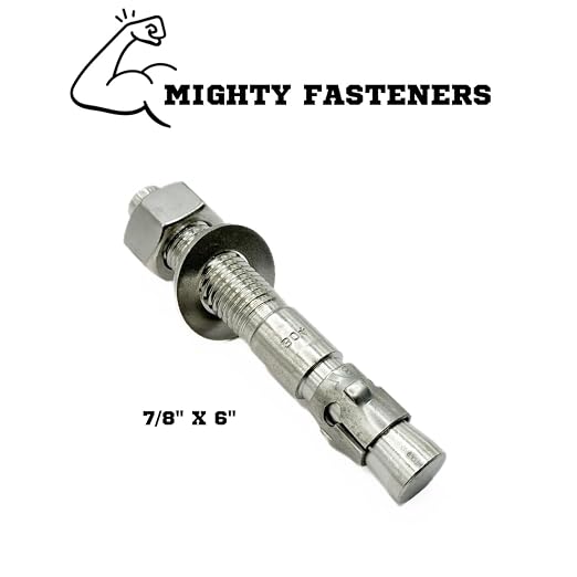 Mighty Fasteners Wedge Anchors – Heavy-Duty 304 Stainless Steel Expansion Bolts - Image 2
