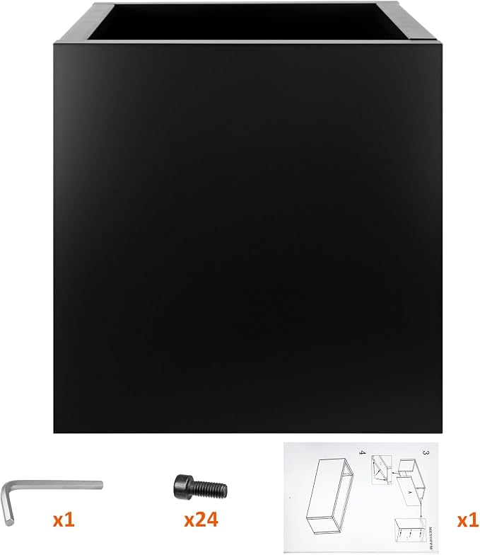 Steel Planter Box 20"x20"x21", Large Square Metal Planter Box | Heavy Duty - Image 2