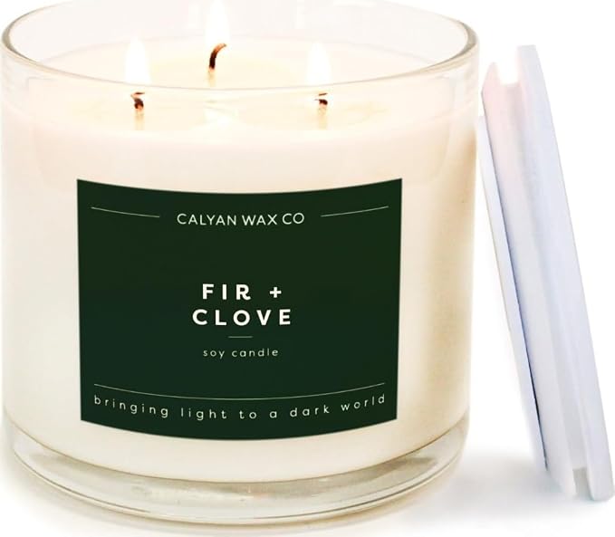 Calyan Wax Co. Fir & Clove 3 Wick Scented Candle by CalyanWaxCo