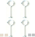 White 4 Sets 4-Inch Adjustable Pipe Hanger Strap, Heavy Duty Galvanized Iron by Unknown
