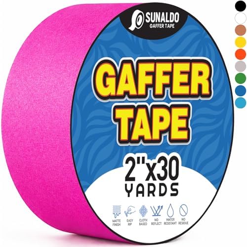 Gaffers Tape Heavy Duty, Easy Rip, No Residue | Pink by Unknown