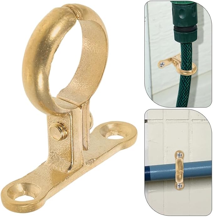DOITOOL 2Pack Brass Pipe Bracket Clamp Heavy Duty Wall Mounted Clamps Tube - Image 9