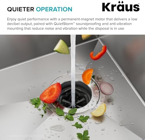 KRAUS WasteGuard 1 HP Continuous Feed Garbage Disposal - Image 6