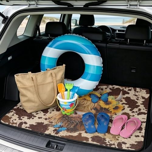 ELEQIN Trunk Mats for Cars SUV Sedan Truck Non Slip Backing Heavy Duty Cargo - Image 2