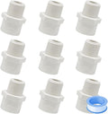 9PCS 3/4 Inch Male Thread White PVC Fittings 2-Way PVC Pipe Coupling Adapter by HayEastdor