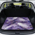 Purple Gold Marble Trunk Mat 29"x39" by Mintulipy
