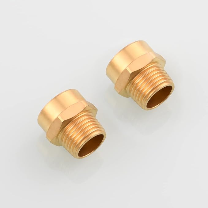 2 Pcs BSP to NPT Adapter Brass G1/2 Female Thread to 1/2 NPT Male Thread - Image 5