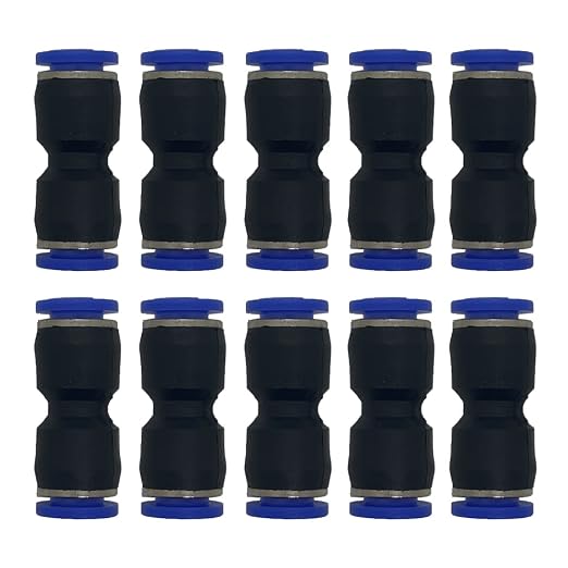 zjxed 8mm OD x 8mm OD Pneumatic quick Connector Push to Connect fittings by ROZESAZZ
