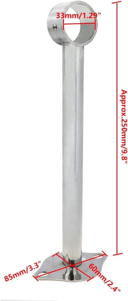 Ceiling-Mount Bracket Wardrobe Pipe Bracket Rod Lever Support Holder Fit 32 to - Image 2