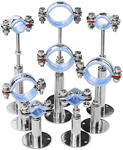 AKIHISA 2 Pcs 304 Stainless Steel Pipe Supports, Wall Mount Ceiling Mount Pipe - Image 7