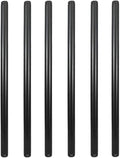 6 Pack 1/2" × 18" Pre-Cut Black Metal Pipe, Industrial Steel Fits Standard Half by GeilSpace