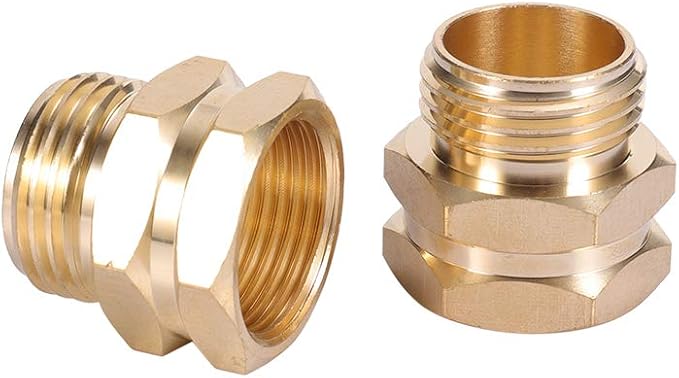 Brass Garden Hose Adapter, 3/4”GHT Male x 3/4”NPT Female Connector, GHT to NPT - Image 3