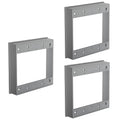 Metallic 2-Gang Weatherproof Extension Ring | Features 1-1/32 in. Deep; 3-Pack; by XGGYA