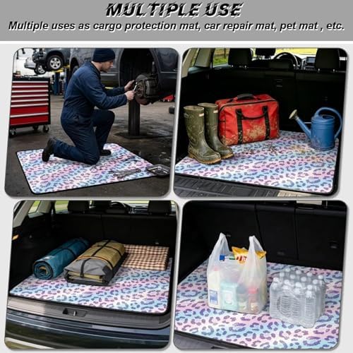 Pastel Leopard Universal Cargo Liner Gardening Trunk Mat Waterproof Cargo Liner - Image 3