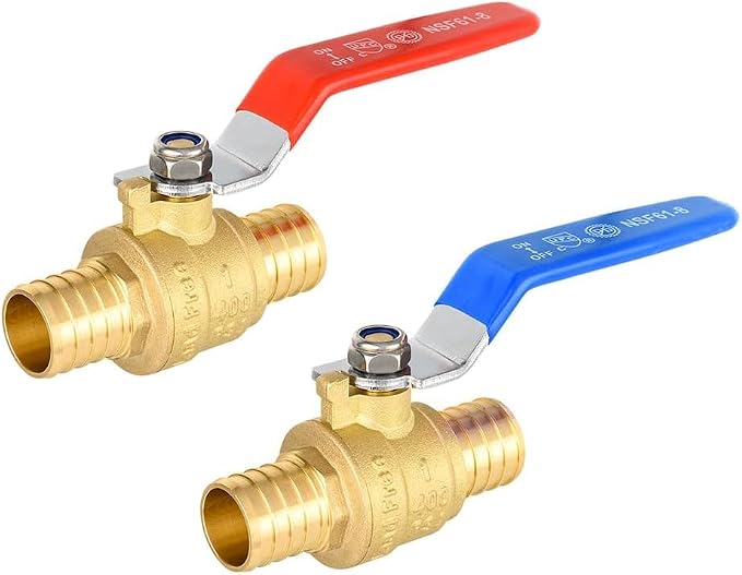 30-Pack EFIELD 1-Inch Pex Crimp Full Port Shut-off Brass Ball Valve by EFIELDPEXTUBING