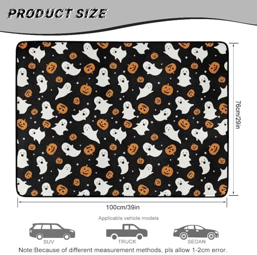 Ghost Pumpkin Trunk Mat Universal Waterproof Cargo Liner Heavy Duty Non-Slip - Image 7