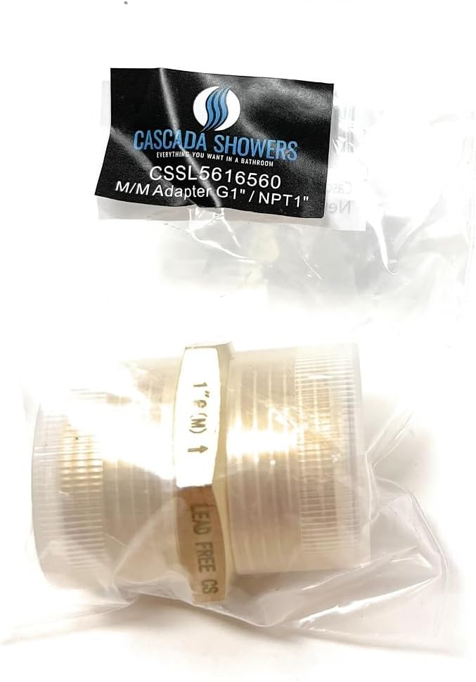 Cascada 1" G Thread Male to 1" NPT Thread Male Pipe Fitting Adapter - Image 5