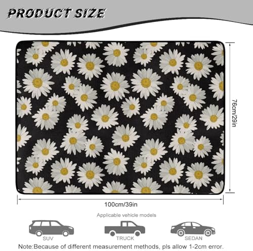 Black Daisy Universal Moving Trunk Mat 29"x39" – Heavy Duty Waterproof Cargo - Image 7