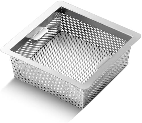 Tuanse 1 Pc 8.5 x 8.5 x 3'' Stainless Steel Floor Drain Strainer by Tuanse