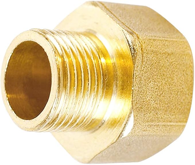 Joywayus 1/2" G Thread Female × 1/4" NPT Thread Male Brass Pipe Fitting Adapter - Image 4