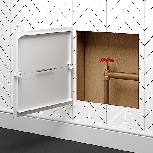 14" x 14" Spring Loaded White Plastic Access Panel - Image 3