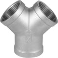 Stainless Steel 304 Tee NPT Female Y Shaped 3 Way Cast Pipe Fitting by Unknown