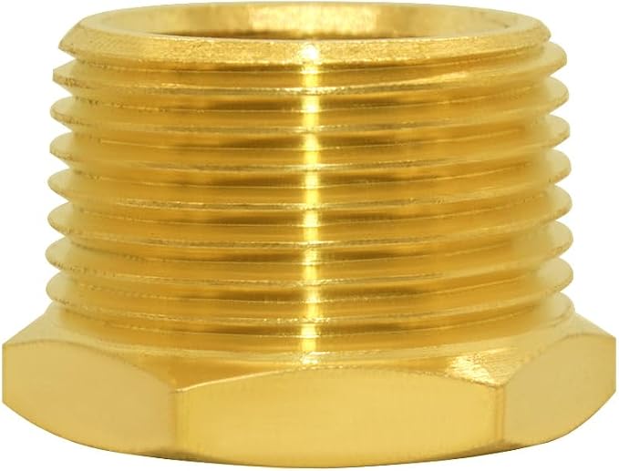 Joywayus 10Pcs Brass Reducing Hex Bushing 3/4" NPT Male to 1/2" NPT Female | - Image 3